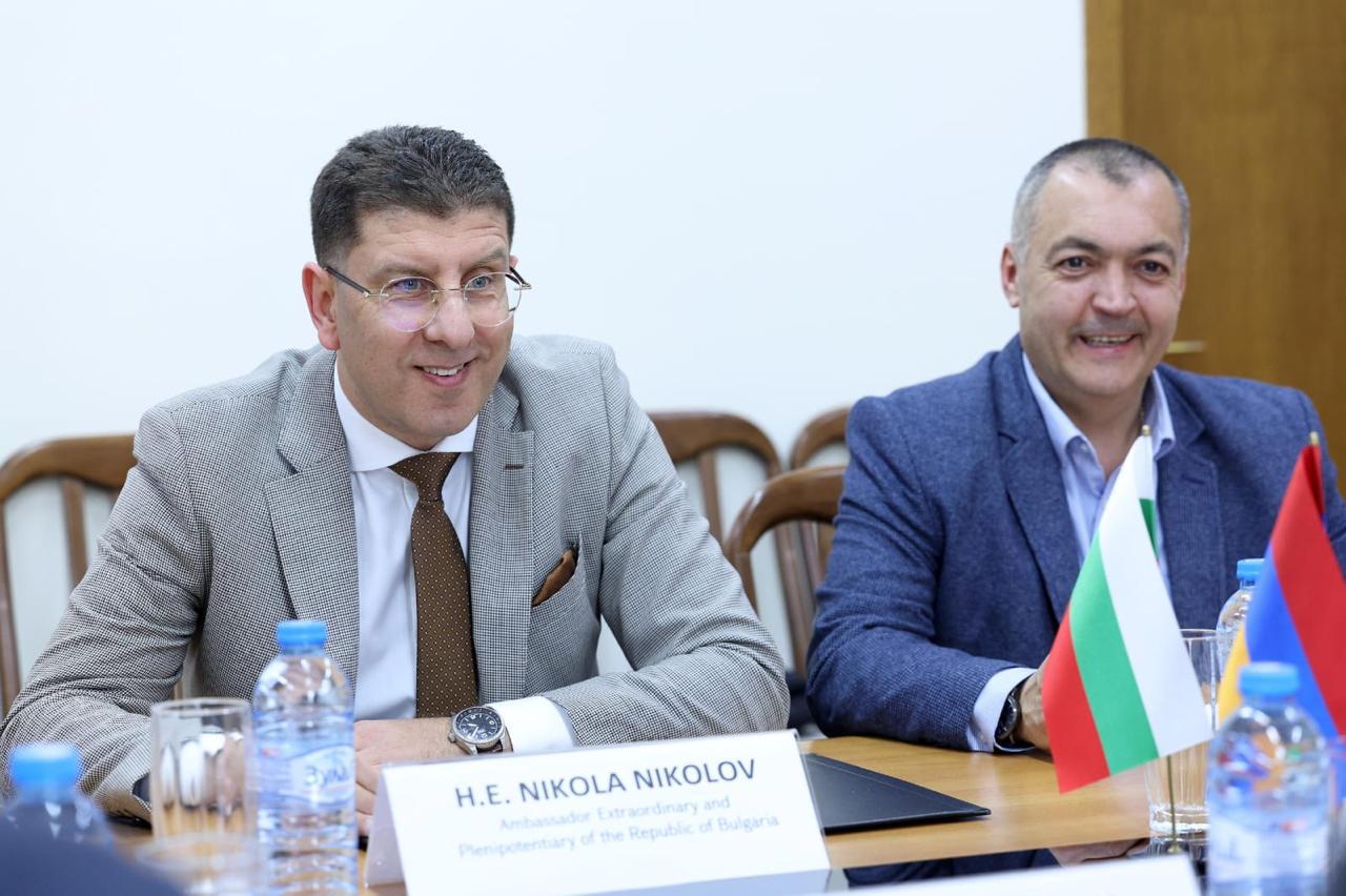 The Ambassador Extraordinary and Plenipotentiary of the Republic of Bulgaria to Armenia, Nikola Nikolov, held a meeting with the Minister of Labor and Social Affairs, Arsen Torosyan